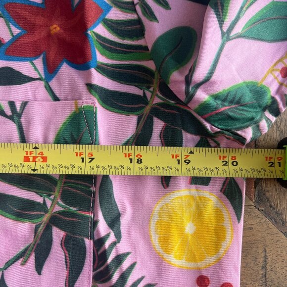 NWOT Katie Kime Sz S Pajama Shirt Top Novelty Print Fruits Lemons Soft Comfy - Picture 6 of 7